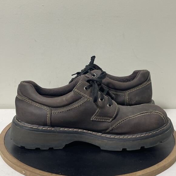 VTG‎ Gotcha Shoes Mens Size 13 Black Brown Casual Workwear Lace Up Chunky 90s - Picture 8 of 11